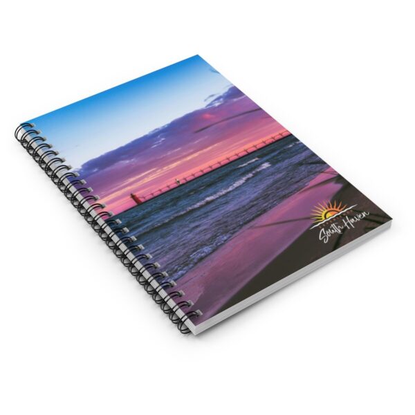 Experience South Haven - Purple Lighthouse - Spiral Notebook - Ruled Line - Image 3