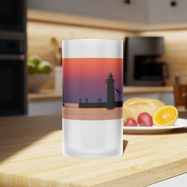 Experience South Haven - Frosted Glass Beer Mug - Image 8